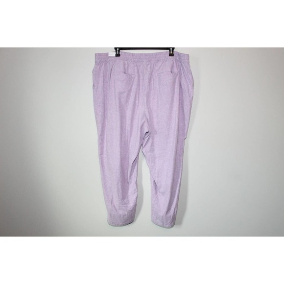 NWT Lane Bryant Linen Blend Slim Ankle Pant Lavender Purple Plus Size 28 H14453 - Picture 6 of 14